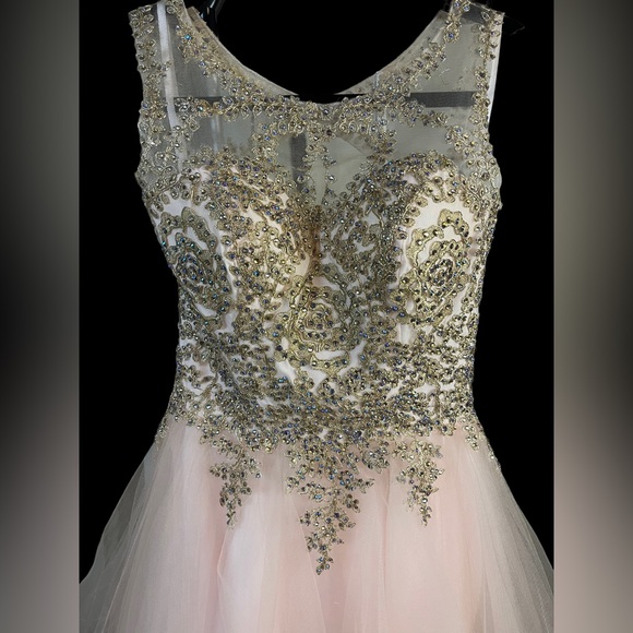 Fiesta Fashion Light Pink Sparkly Dress Size Small - Picture 3 of 6